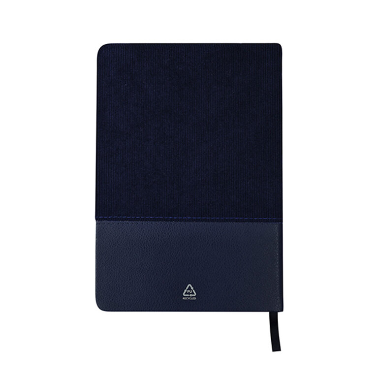 Bloc-Notes personnalisable en velours côtelé et cuir PU recyclé - Rivox | pandacolach - 1