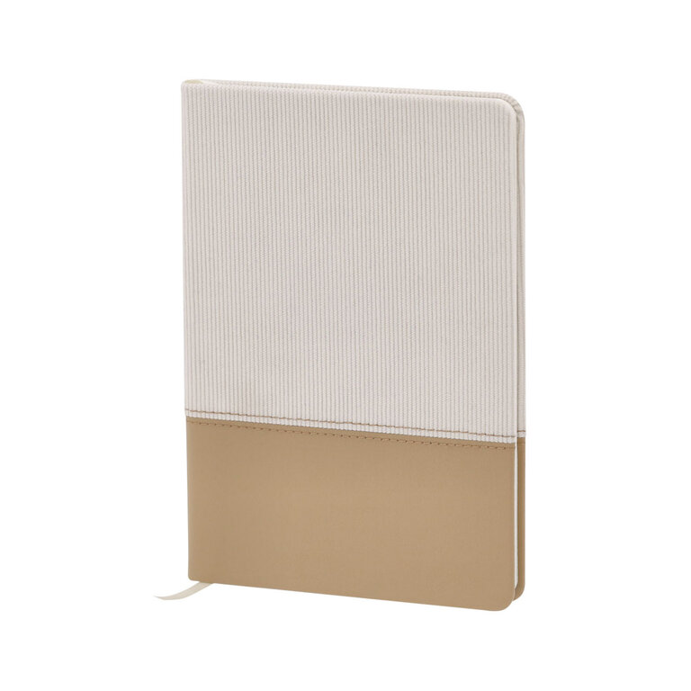 Bloc-Notes personnalisable en velours côtelé et cuir PU recyclé - Rivox | pandacolach - 4