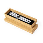 Set stylo et roller personnalisable en acier inoxydable recyclé – Dorik | pandacolach - thumb