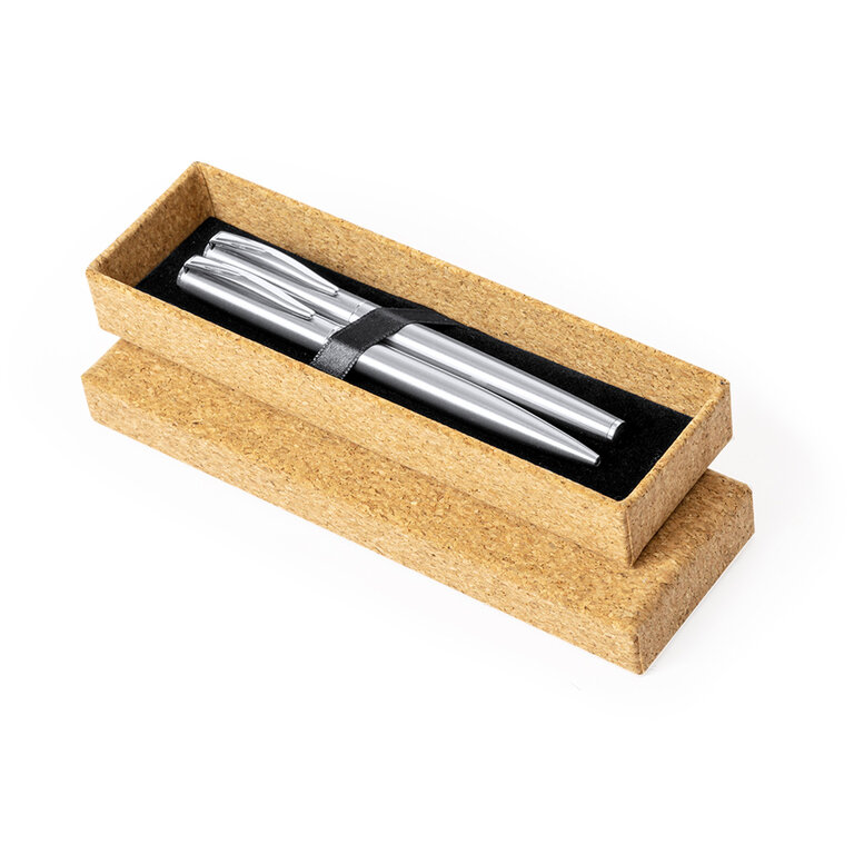 Set stylo et roller personnalisable en acier inoxydable recyclé – Dorik | pandacolach - 5