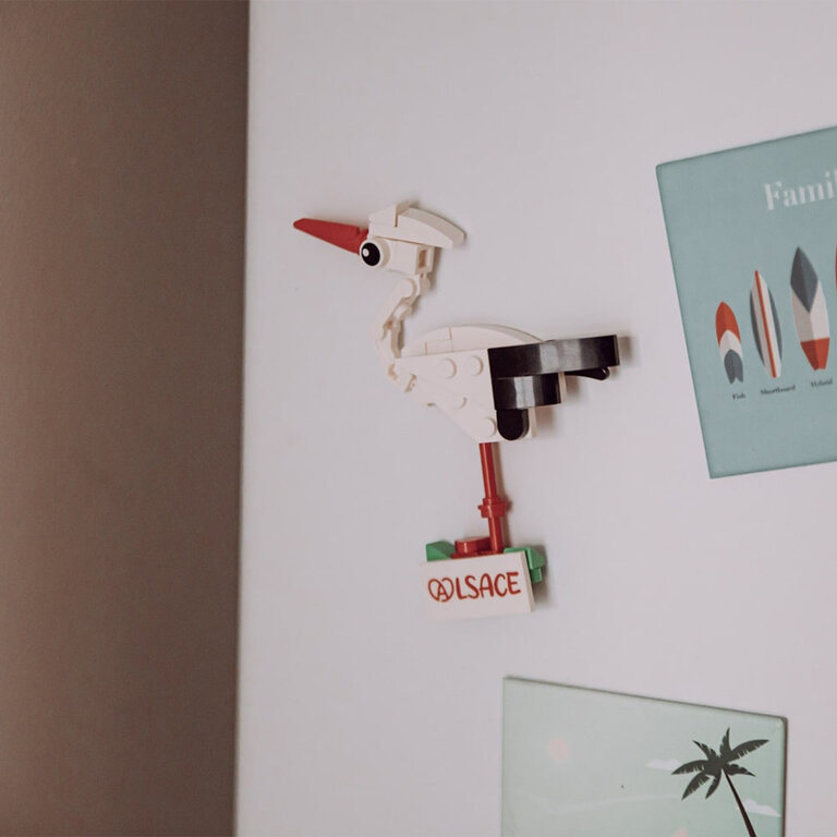 Cigogne Alsacienne à construire 43 pièces avec socle et aimant - Storky | pandacolach - 7