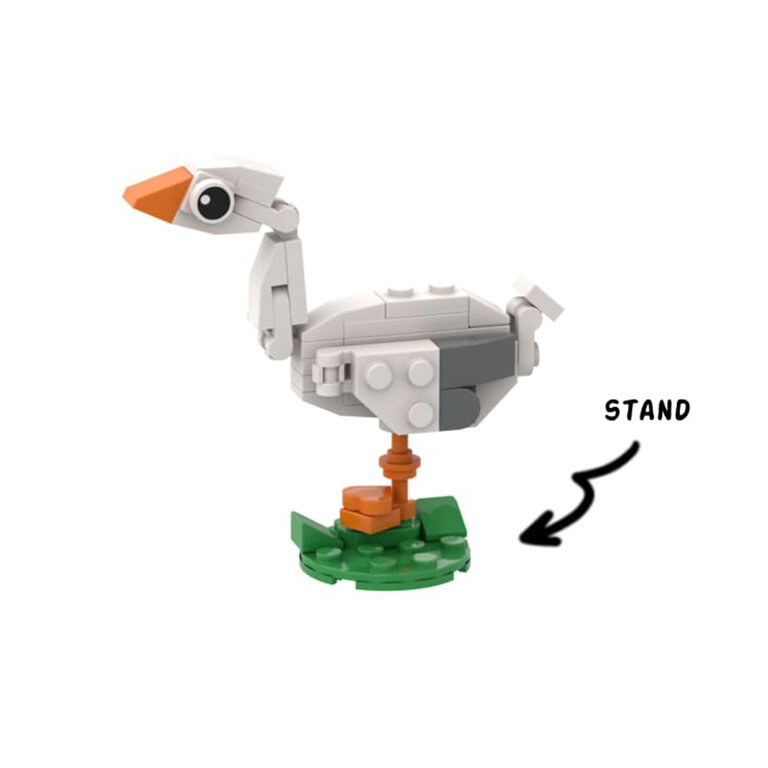 Oie d’Alsace à construire 43 pièces avec socle et aimant - Goozoo | pandacolach - 1