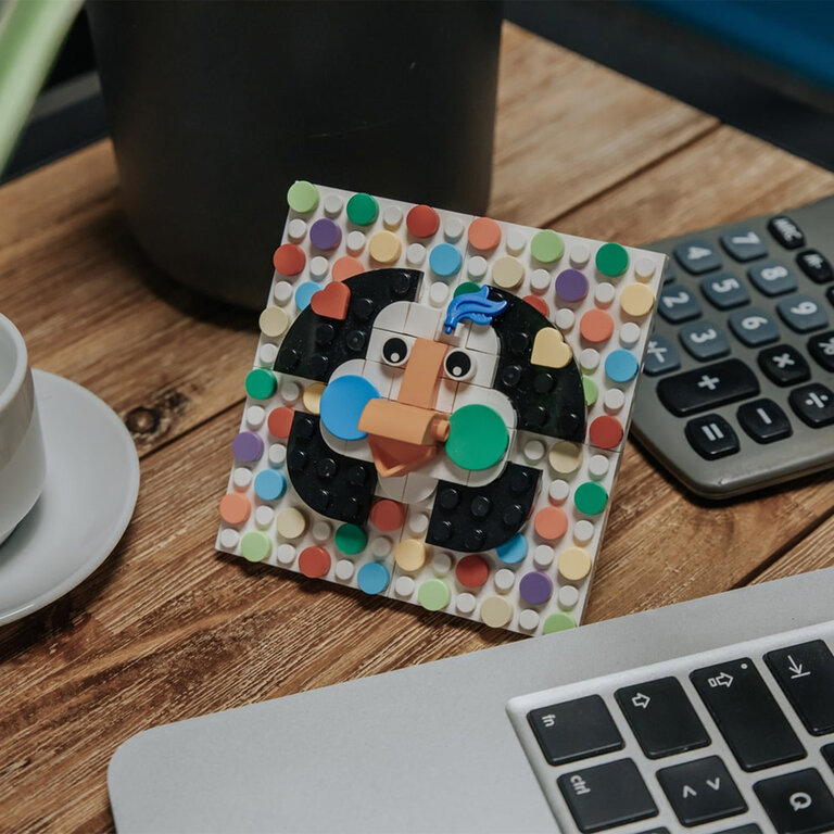 Cadre à construire oie aux pois 110 pièces avec support - Gouzette | pandacolach - 3