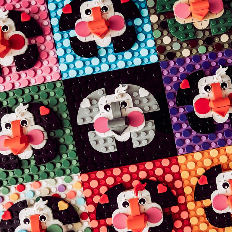 Cadre à construire oie aux pois 110 pièces avec support - Gouzette | pandacolach - 4