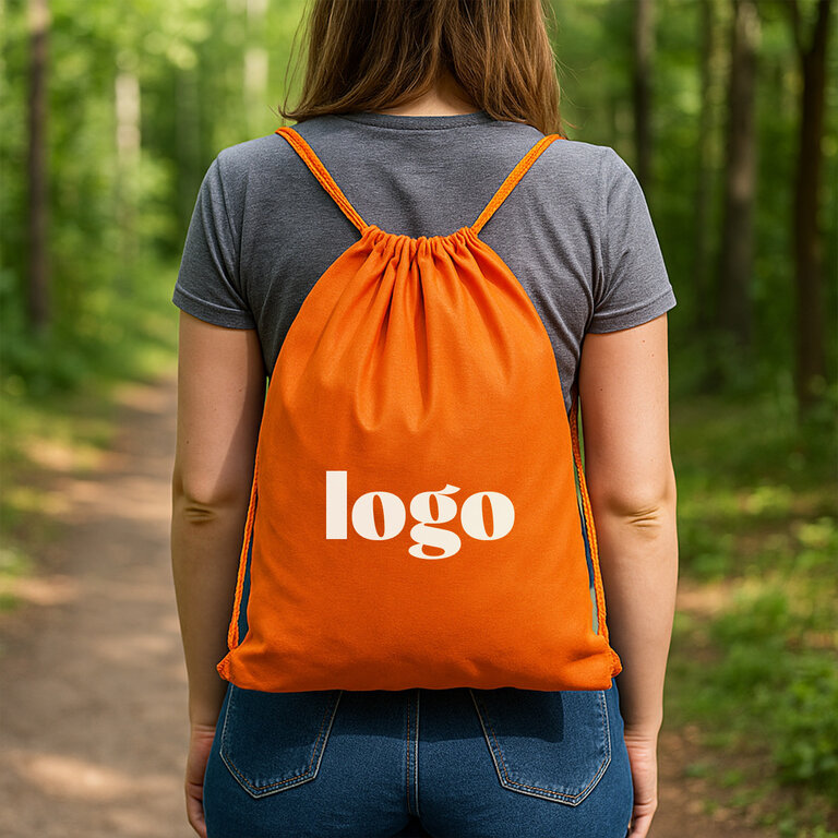 Sac à dos à cordelettes personnalisable en coton – Merlo | pandacolach