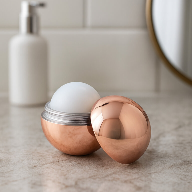 Baume à lèvres personnalisable SPF15 en sphère – Elvessa | pandacolach - 4