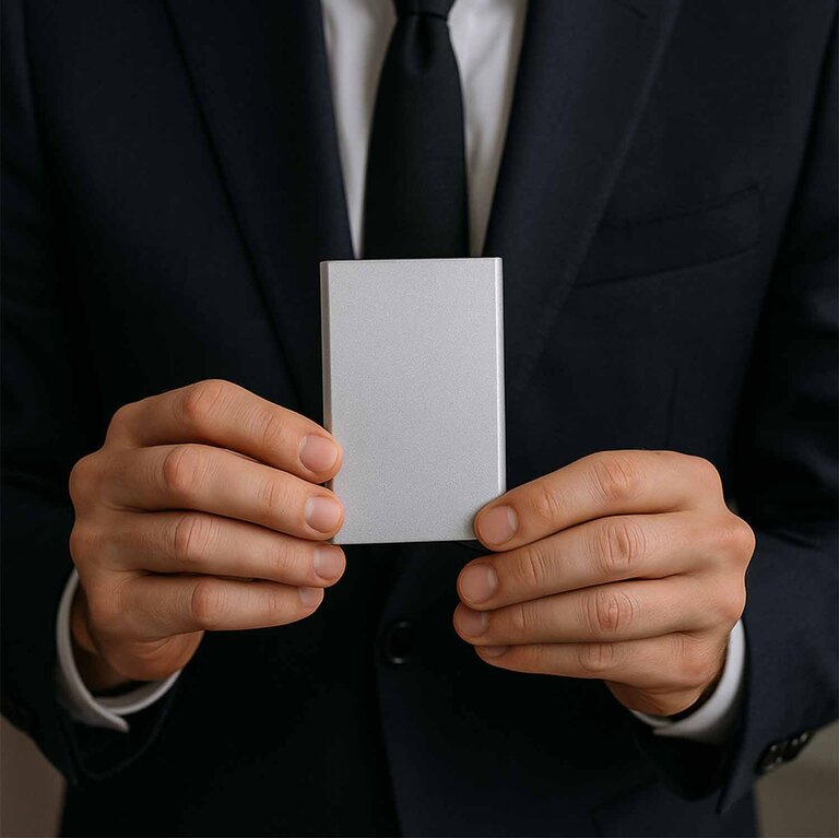 Porte-cartes personnalisable RFID en aluminium recyclé – Verkan | pandacolach - 2