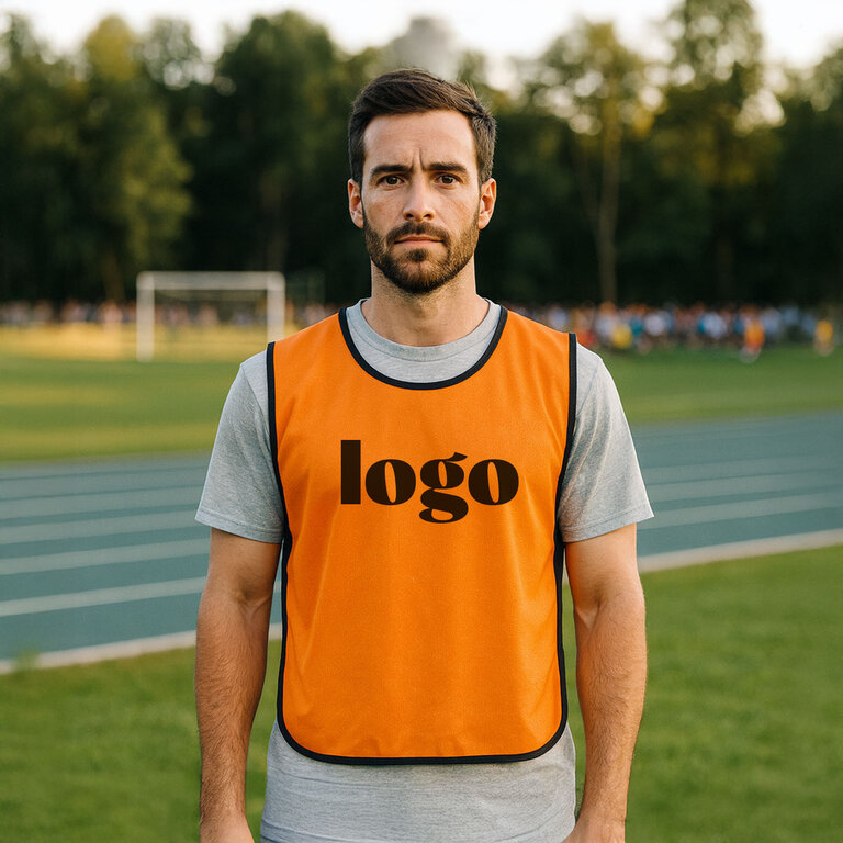 Chasuble publicitaire personnalisable en polyester – Alser | pandacolach