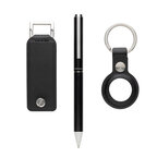 Coffret cadeau personnalisable avec porte-clés, AirTag et stylo SWISS PEAK® - Tunne | pandacolach - thumb