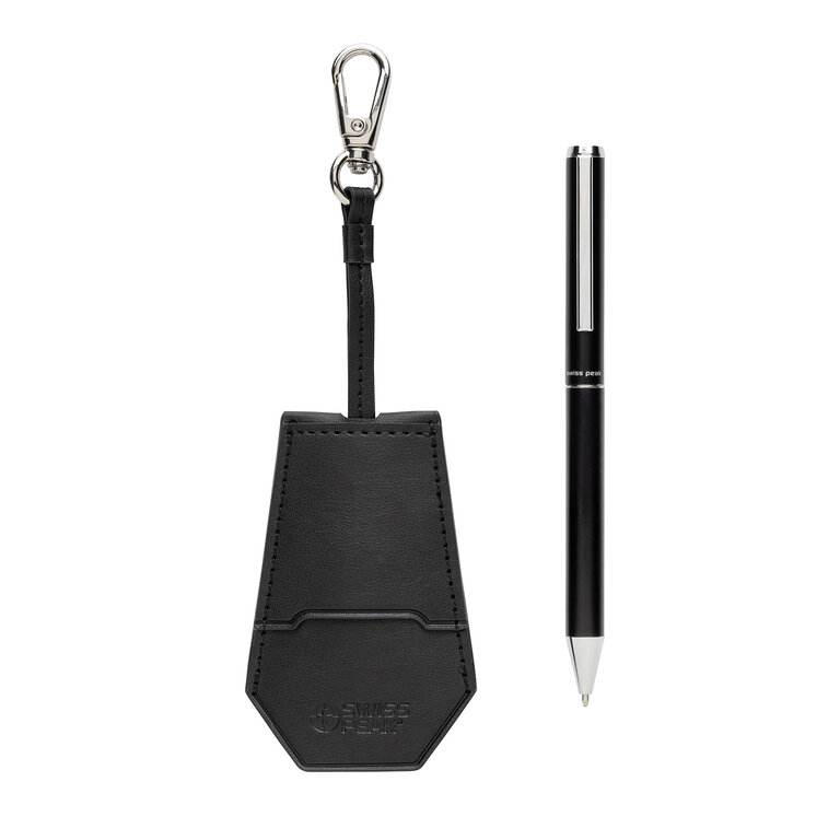 Set personnalisable avec porte-clés et stylo SWISS PEAK® - Genhar | pandacolach