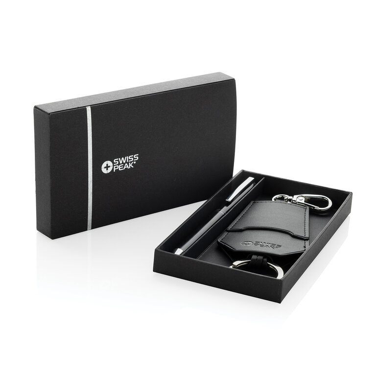 Set personnalisable avec porte-clés et stylo SWISS PEAK® - Genhar | pandacolach - 5