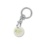 Porte clé jeton de caddy personnalisable 1€ en biocomposite  - Jenni long bio | pandacola - thumb - 1