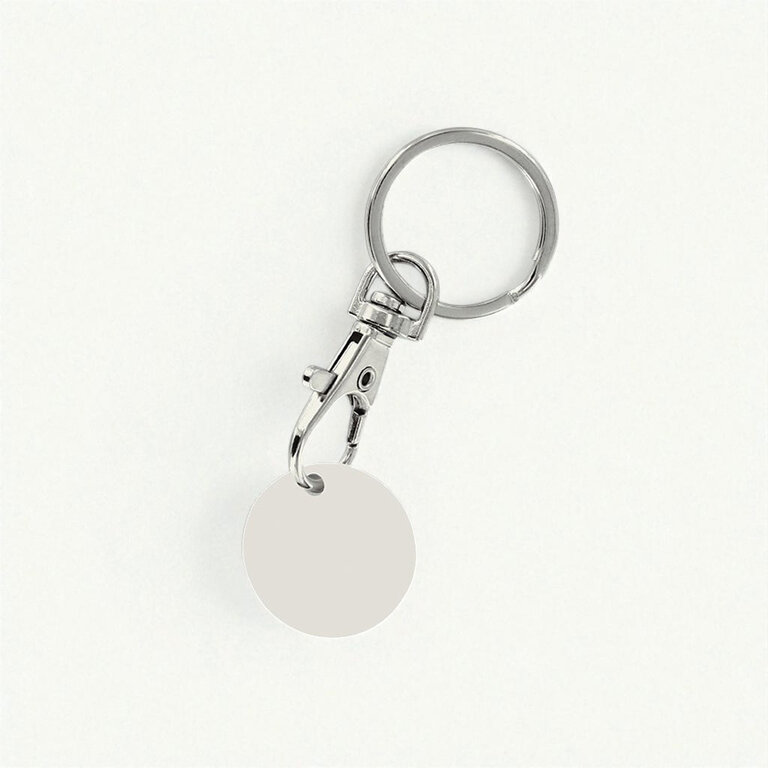 Porte clé jeton de caddy personnalisable 1€ en biocomposite  - Jenni long bio | pandacolach - 2