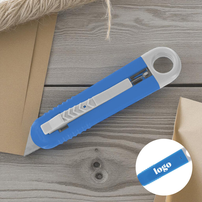Cutter de sécurité personnalisable en ABS avec lame auto-rétractable - Rusty | pandacola
