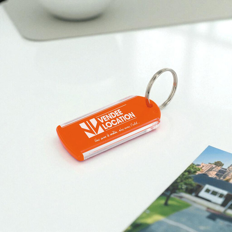 Porte-clés porte-étiquette personnalisable fabrication française - Lenny | pandacolach - 2