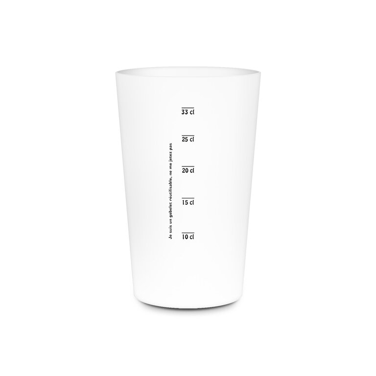Gobelet publicitaire réutilisable 33 cl made in France - Jeff 33 | pandacola