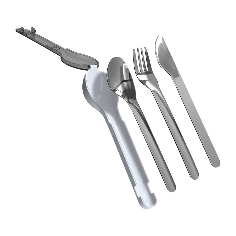 Set de 3 couverts inox personnalisable avec étui rigide - Trio | pandacola