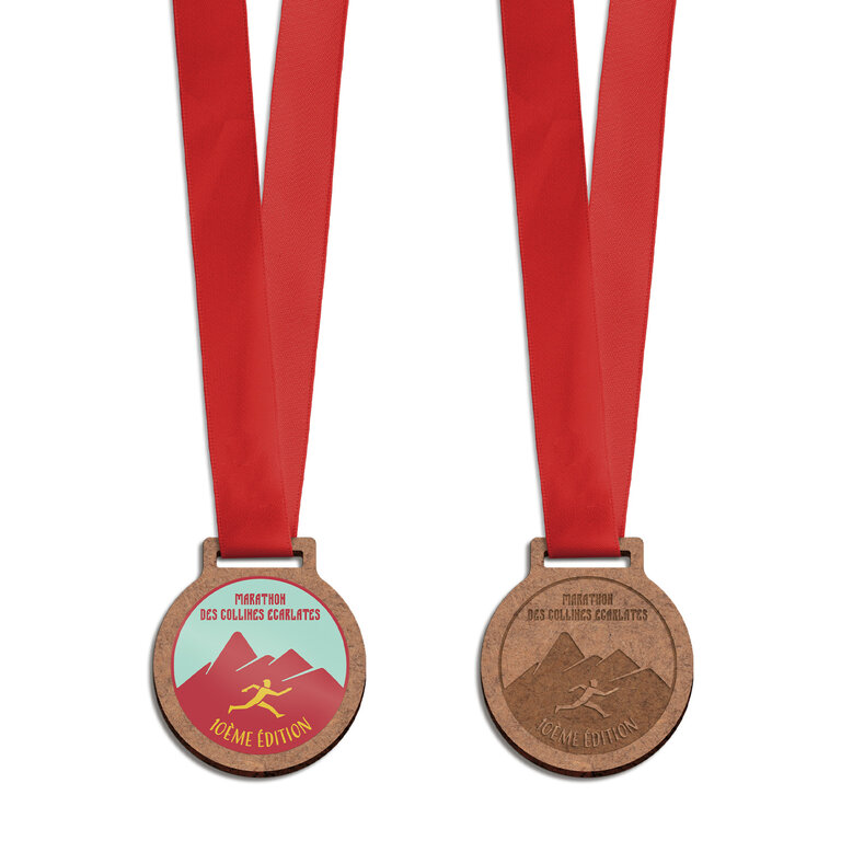 Médaille personnalisable en MDF à la forme made in France - Medali | pandacola - 2