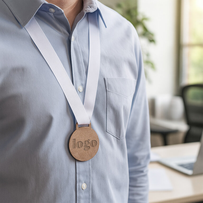 Médaille personnalisable en MDF à la forme made in France - Medali | pandacola