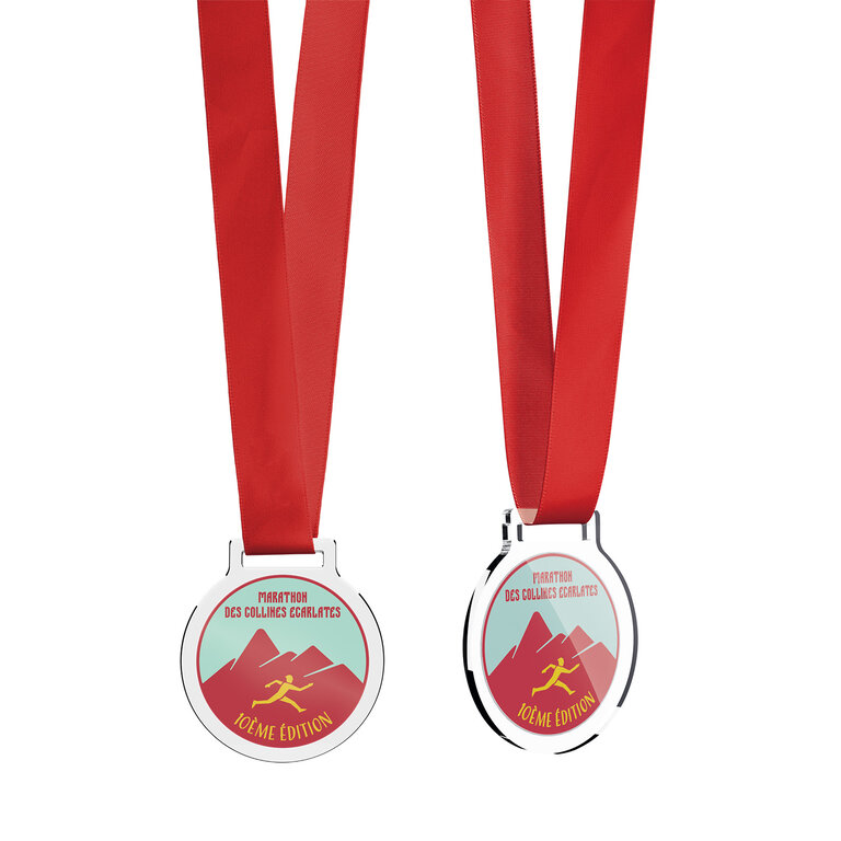 Médaille personnalisable en PMMA transparent à la forme made in France - Medalo | pandacola - 1