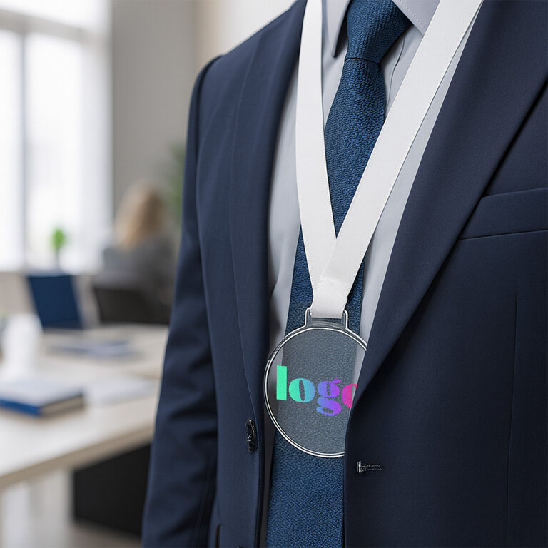 Médaille personnalisable en PMMA transparent à la forme made in France - Medalo | pandacola
