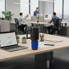 Mug isotherme personnalisable en acier inoxydable recyclé avec poignée et paille 90cl - myKings Canyon | pandacola - thumb - 3