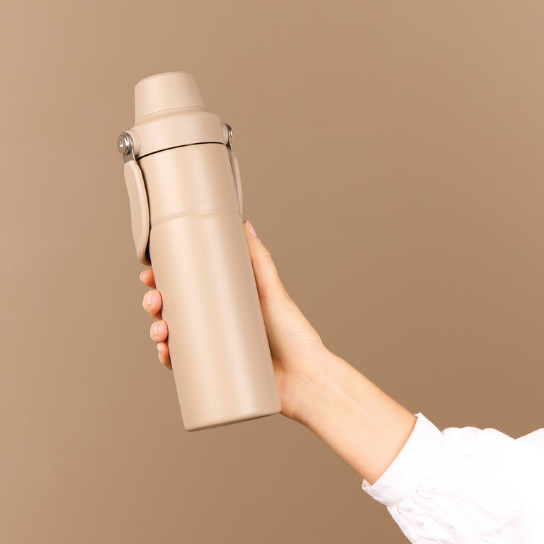 Bouteille 600 ml personnalisable en acier recyclé – Karsen | pandacolach - 6