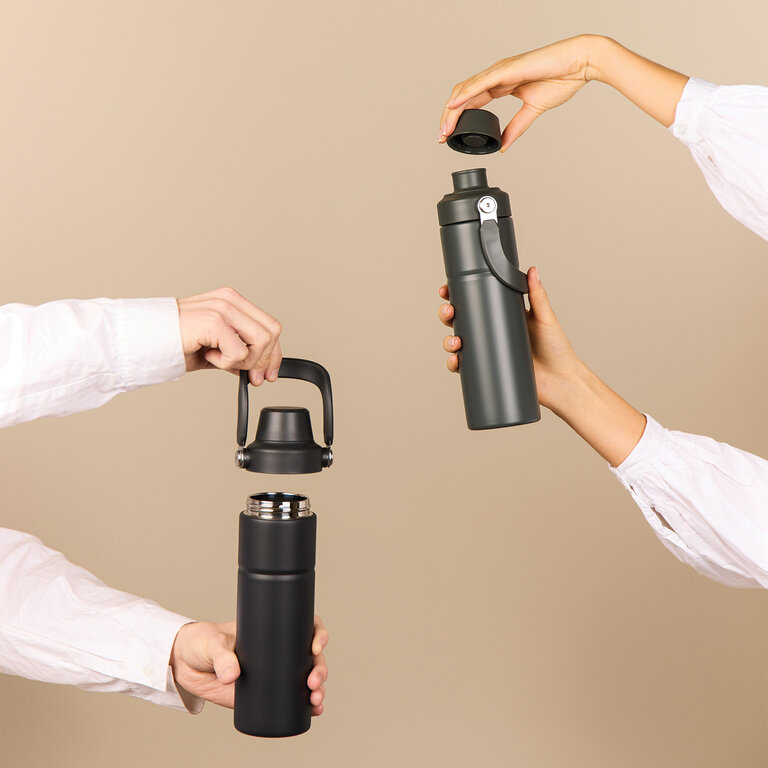 Bouteille 600 ml personnalisable en acier recyclé – Karsen | pandacolach - 7