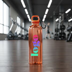 Bouteille personnalisée transparente en rPET avec mousqueton 750 ml - Honvoi | pandacolach - thumb - 4