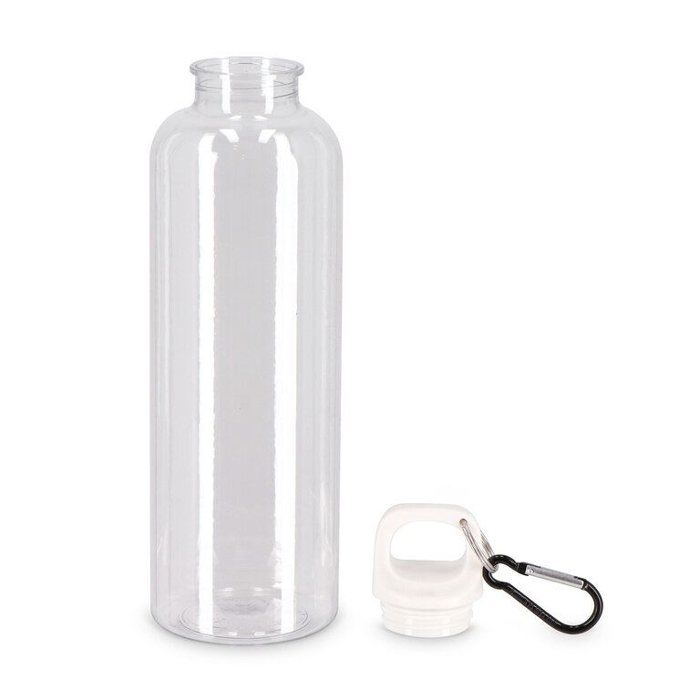 Bouteille personnalisée transparente en rPET avec mousqueton 750 ml - Honvoi | pandacolach - 1
