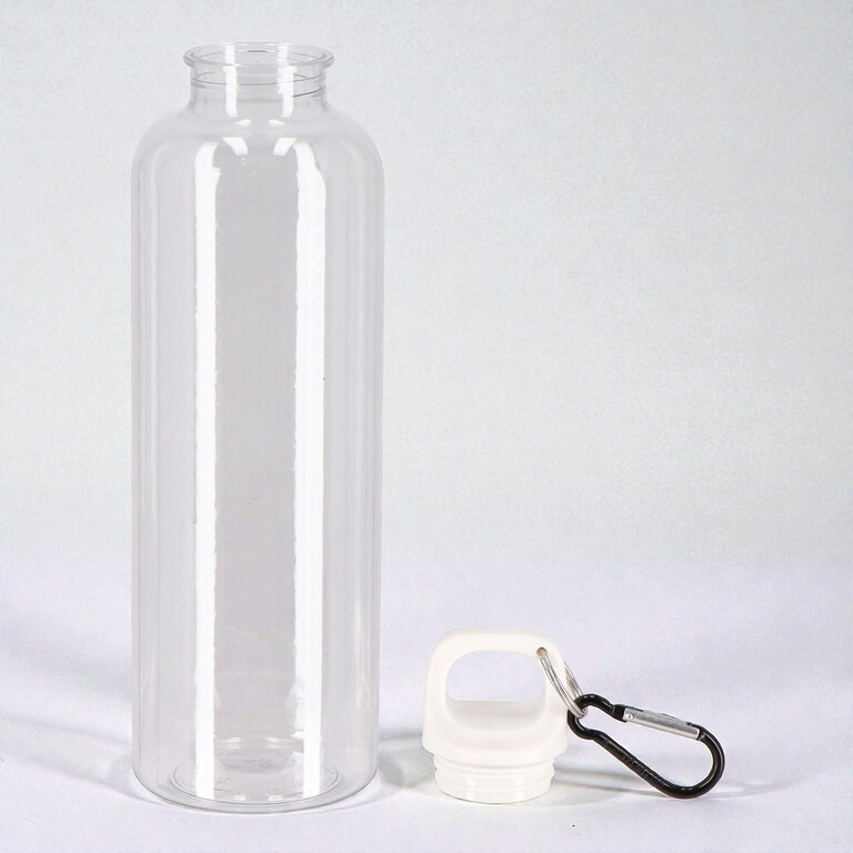 Bouteille personnalisée transparente en rPET avec mousqueton 750 ml - Honvoi | pandacolach - 6