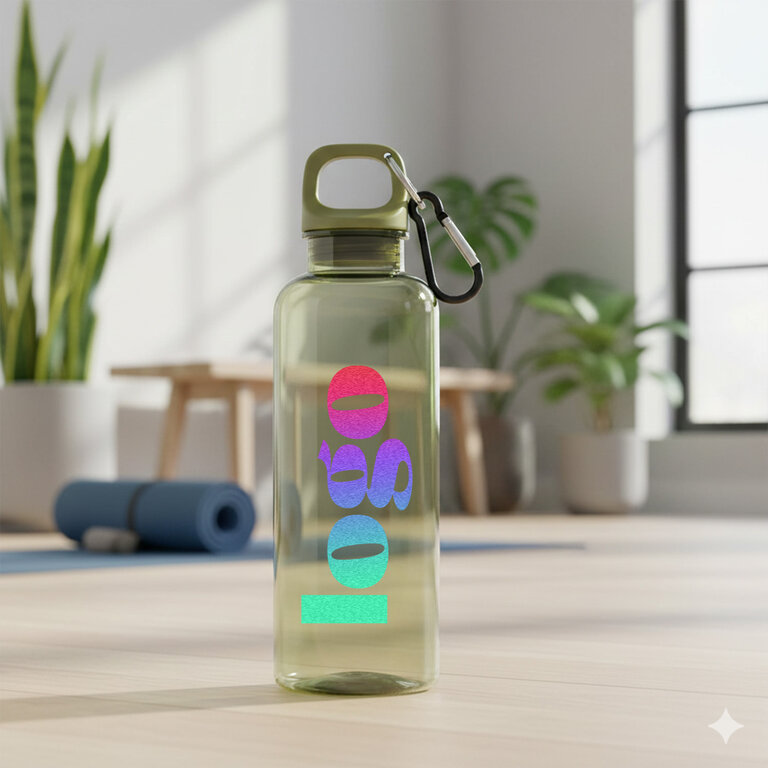 Bouteille personnalisée transparente en rPET avec mousqueton 500 ml - Honvoi | pandacolach