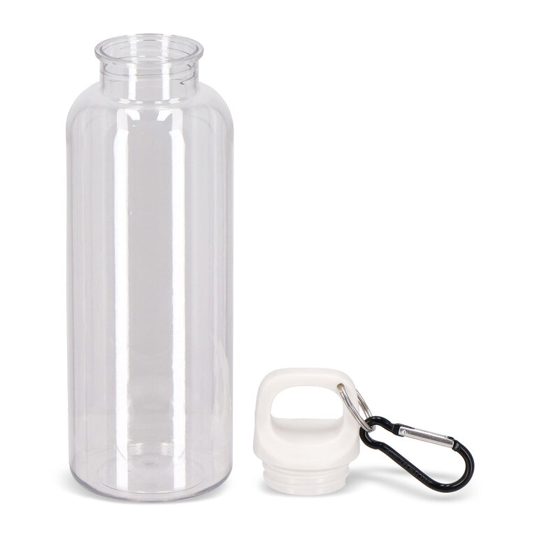 Bouteille personnalisée transparente en rPET avec mousqueton 500 ml - Honvoi | pandacolach - 2