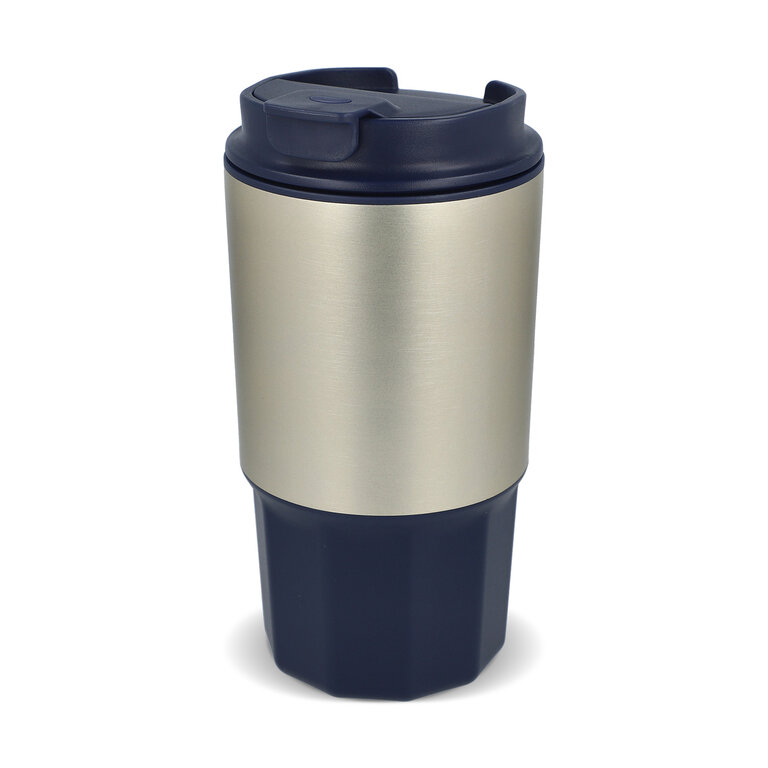 Mug personnalisable douple paroi en acier avec couvercle 450 ml - Saboua | pandacolach