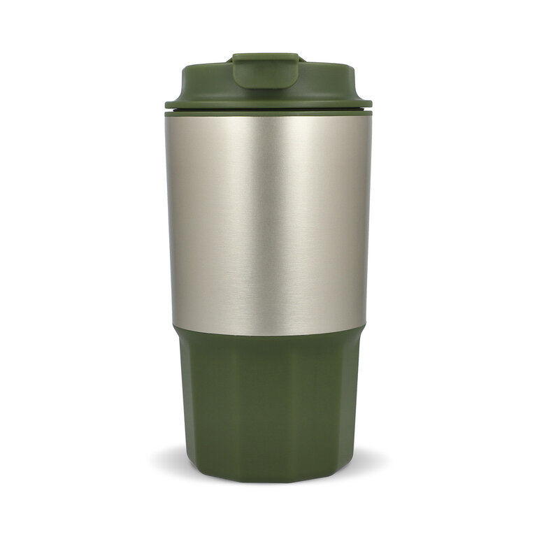 Mug personnalisable douple paroi en acier avec couvercle 450 ml - Saboua | pandacolach - 4