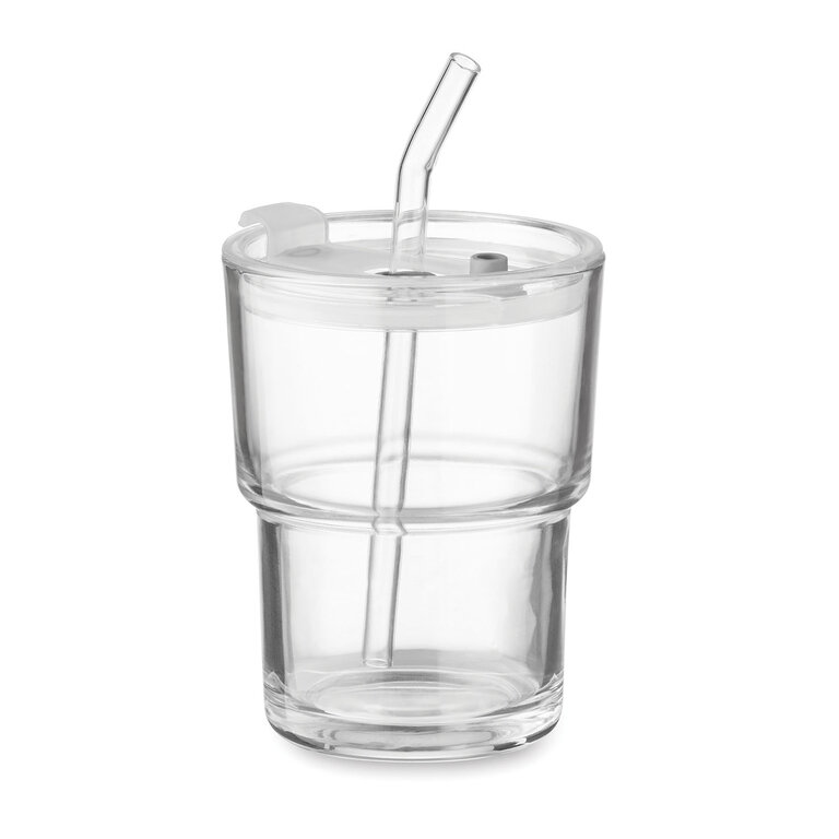 Gobelet personnalisable en verre avec paille – SippyGo | pandacolach