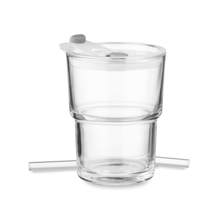 Gobelet personnalisable en verre avec paille – SippyGo | pandacolach - 3