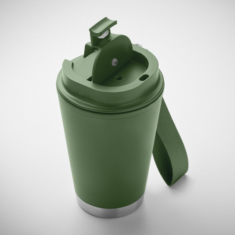 Gobelet double paroi personnalisable 300 ml avec bracelet en RPET – ClipCup | pandacolach - 4