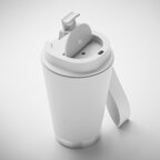 Gobelet double paroi personnalisable 300 ml avec bracelet en RPET – ClipCup | pandacolach - thumb - 2