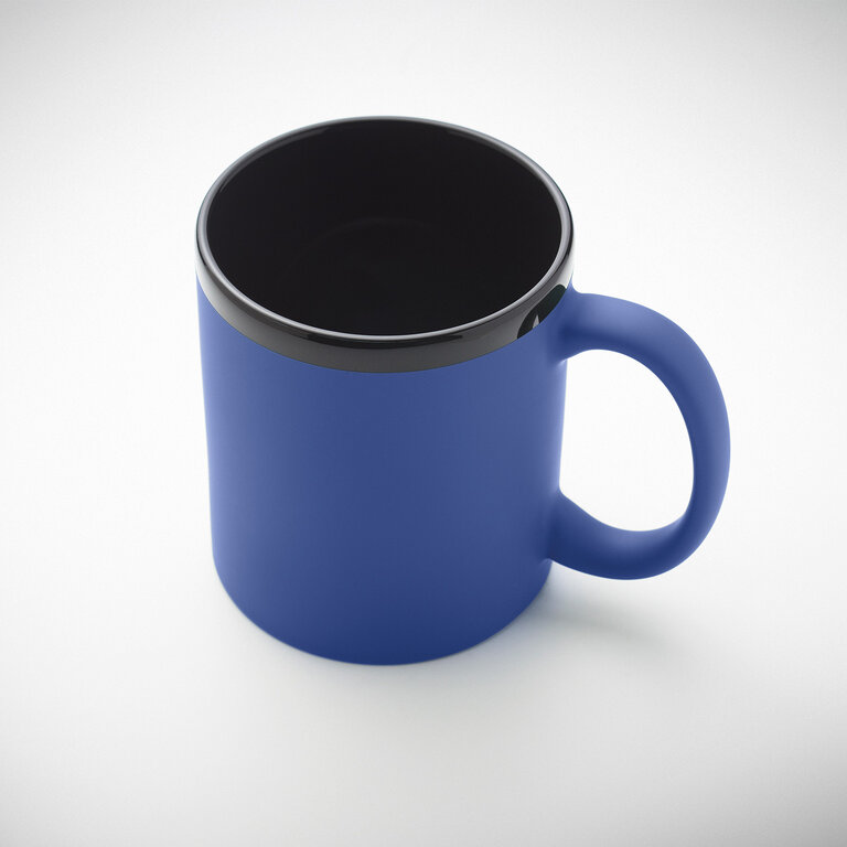 Mug personnalisable en céramique 300 ml au toucher doux avec intérieur noir – VelvetCup | pandacolach - 1