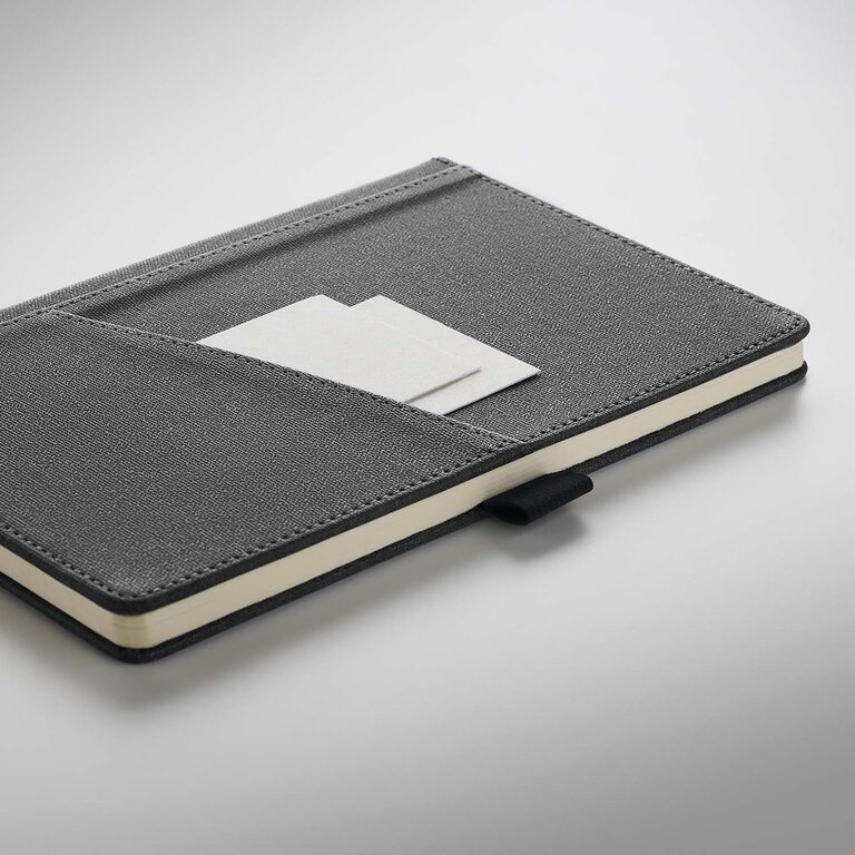 Carnet A5 personnalisable en PU avec poche frontale et papier recyclé – NotyPocket | pandacolach - 5