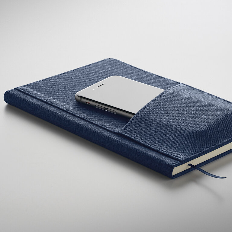 Carnet A5 personnalisable en PU avec poche frontale et papier recyclé – NotyPocket | pandacolach - 2
