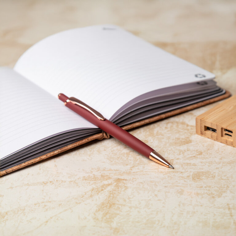 Stylo personnalisé à bille en aluminium recyclé avec détails dorée - Sabri | pandacolach - 4