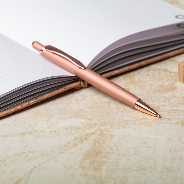 Stylo personnalisé à bille en aluminium recyclé avec détails dorée - Sabri | pandacolach - 5