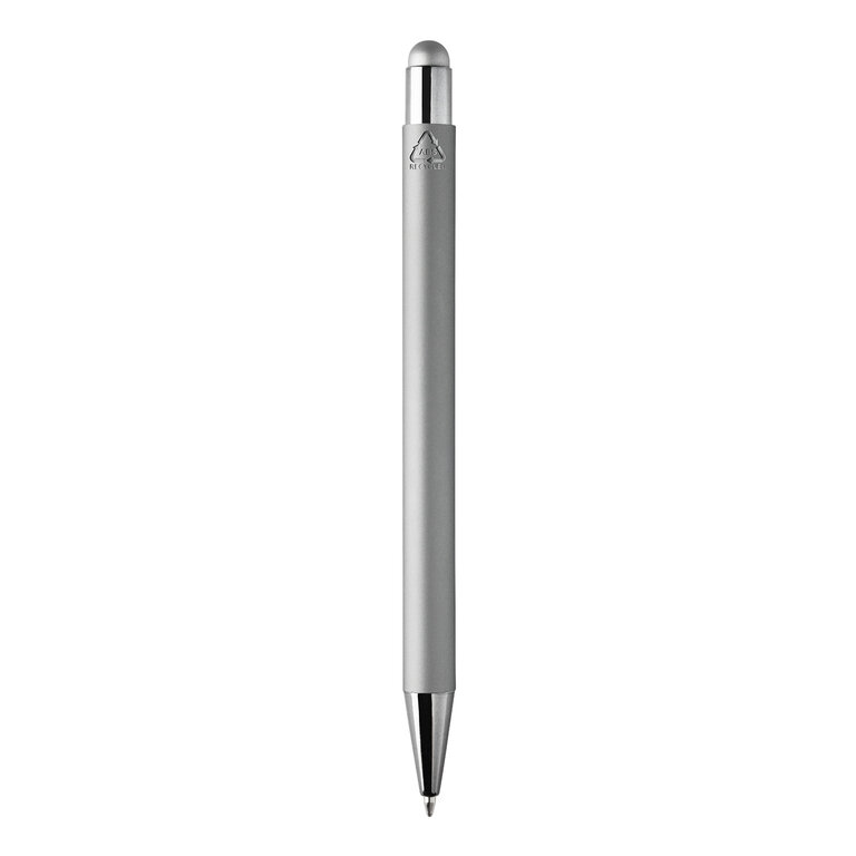 Stylo personnalisable à bille en aluminium recyclé avec stylet - Kari Shine | pandacolach - 1