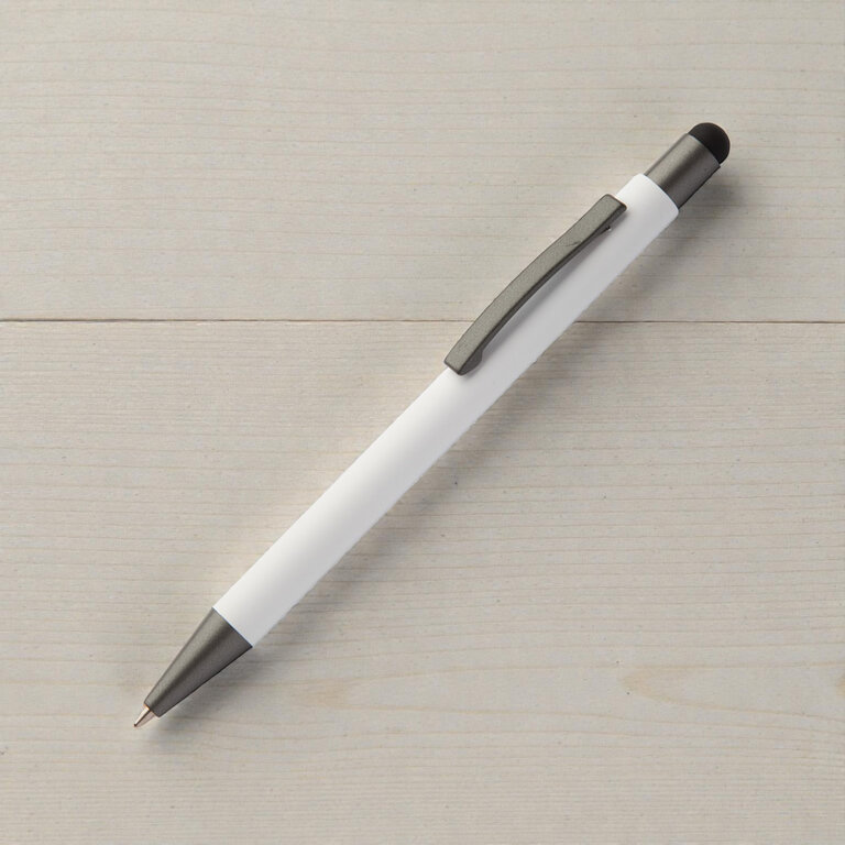 Stylo personnalisable à bille en aluminium recyclé avec stylet - Kari | pandacolach - 3