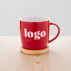 Mug personnalisé en céramique avec intérieur blanc et couvercle 370 ml - Lona Bambou | pandacola - thumb