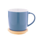 Mug personnalisé en céramique avec intérieur blanc et couvercle 370 ml - Lona Bambou | pandacolach - thumb