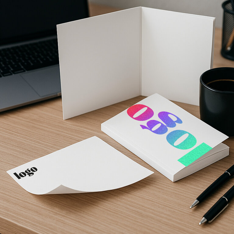 Bloc-notes adhésif personnalisé avec couverture souple 100x75mm - Nexo | pandacola