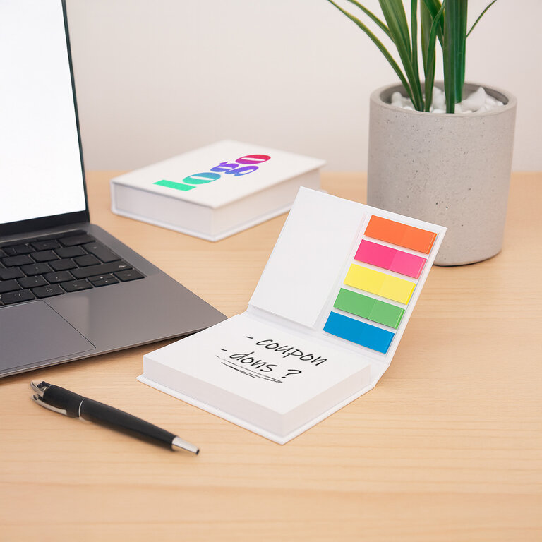 Duo de blocs-notes adhésifs personnalisables avec couverture rigide - Scribz | pandacolach